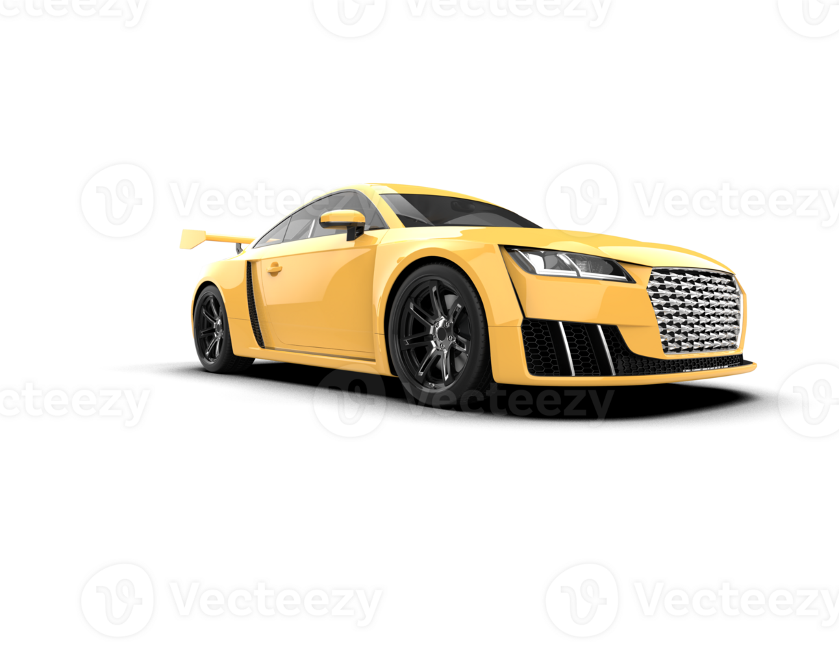 Realistic sport car isolated on background. 3d rendering - illustration png