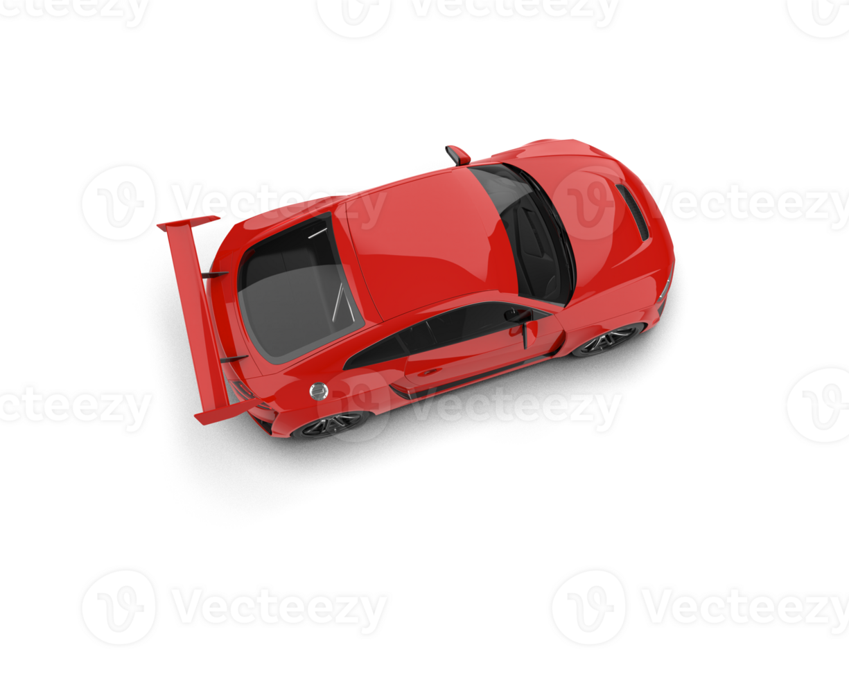 Realistic sport car isolated on background. 3d rendering - illustration png