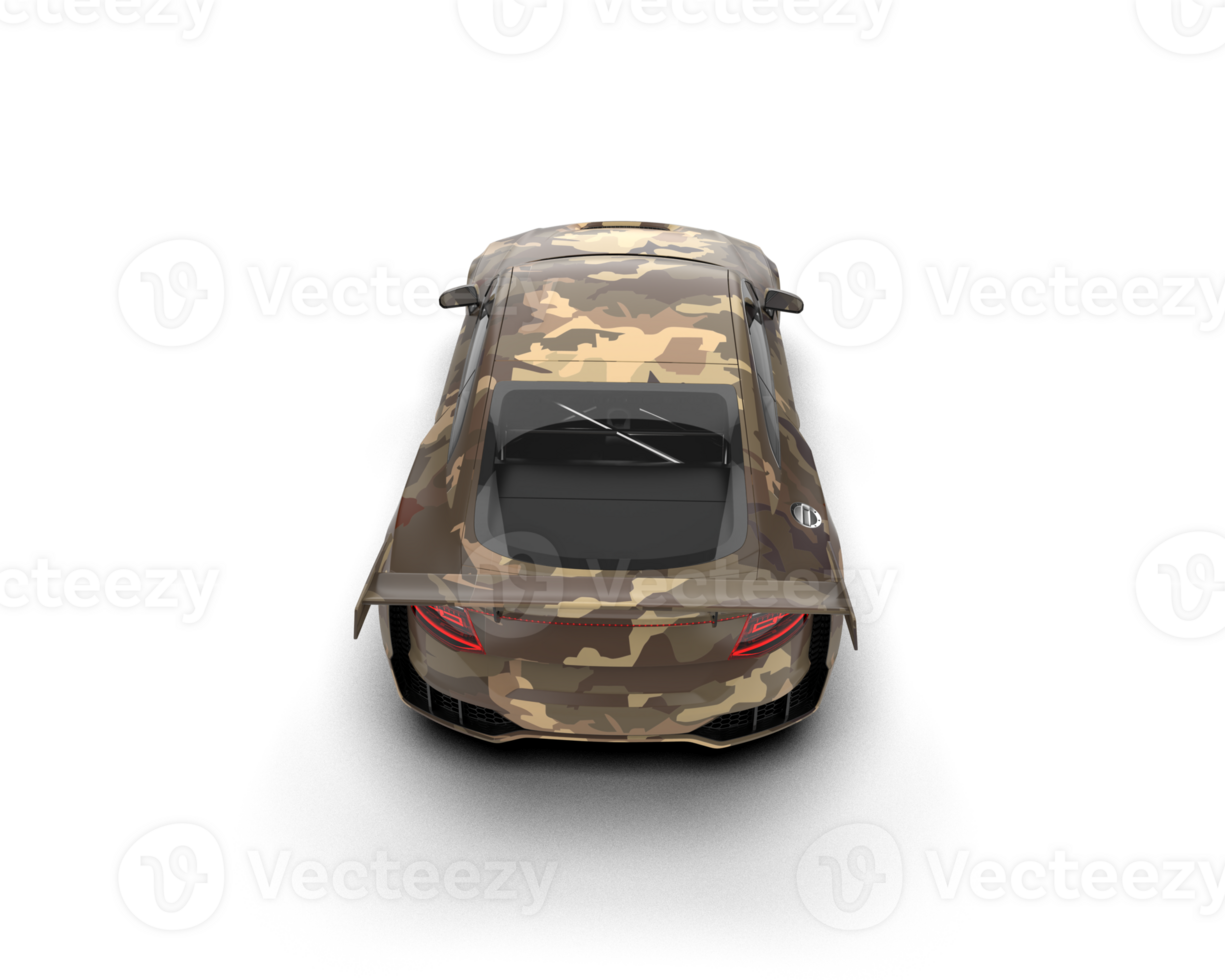 Realistic sport car isolated on background. 3d rendering - illustration png