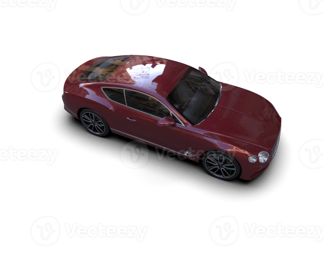 Realistic sport car isolated on background. 3d rendering - illustration png