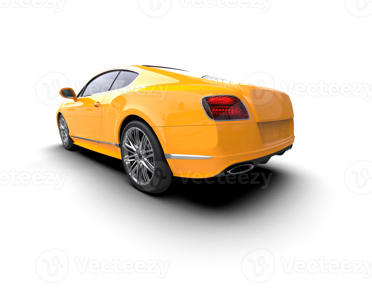 Realistic sport car isolated on background. 3d rendering - illustration png