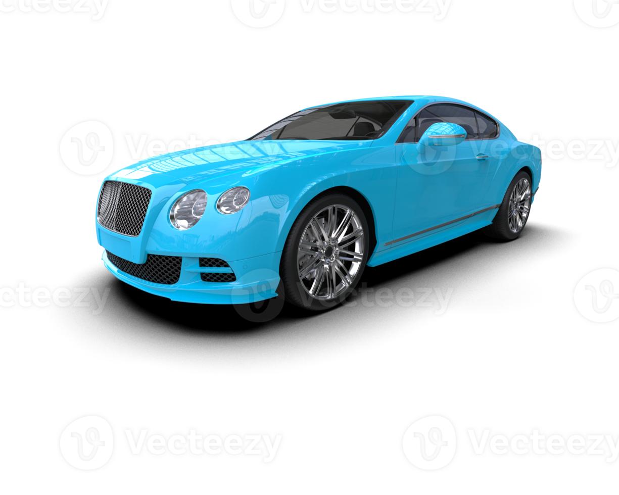 Realistic sport car isolated on background. 3d rendering - illustration png