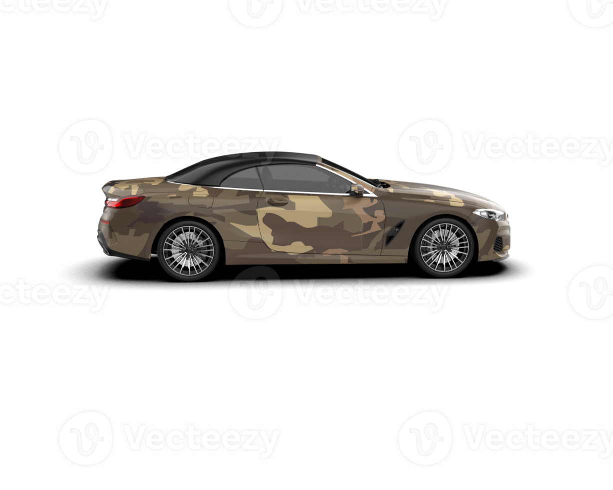 Realistic sport car isolated on background. 3d rendering - illustration png