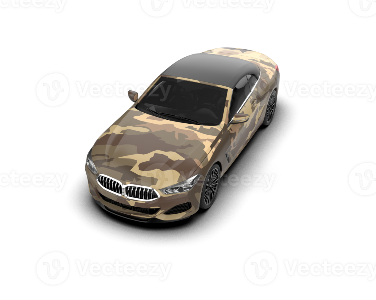 Realistic sport car isolated on background. 3d rendering - illustration png