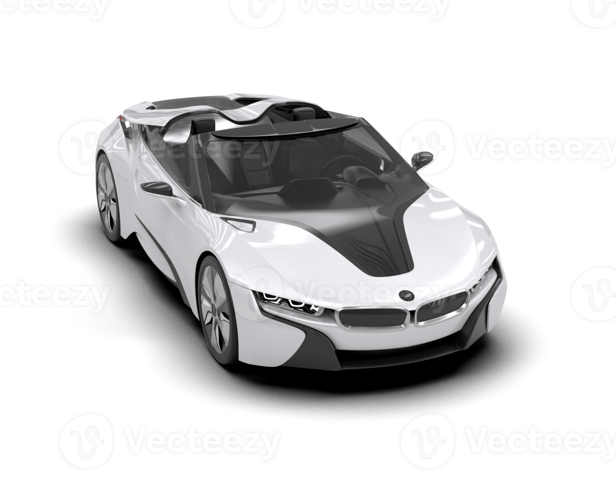 Realistic sport car isolated on background. 3d rendering - illustration png