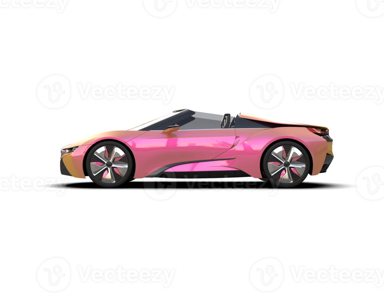 Realistic sport car isolated on background. 3d rendering - illustration png