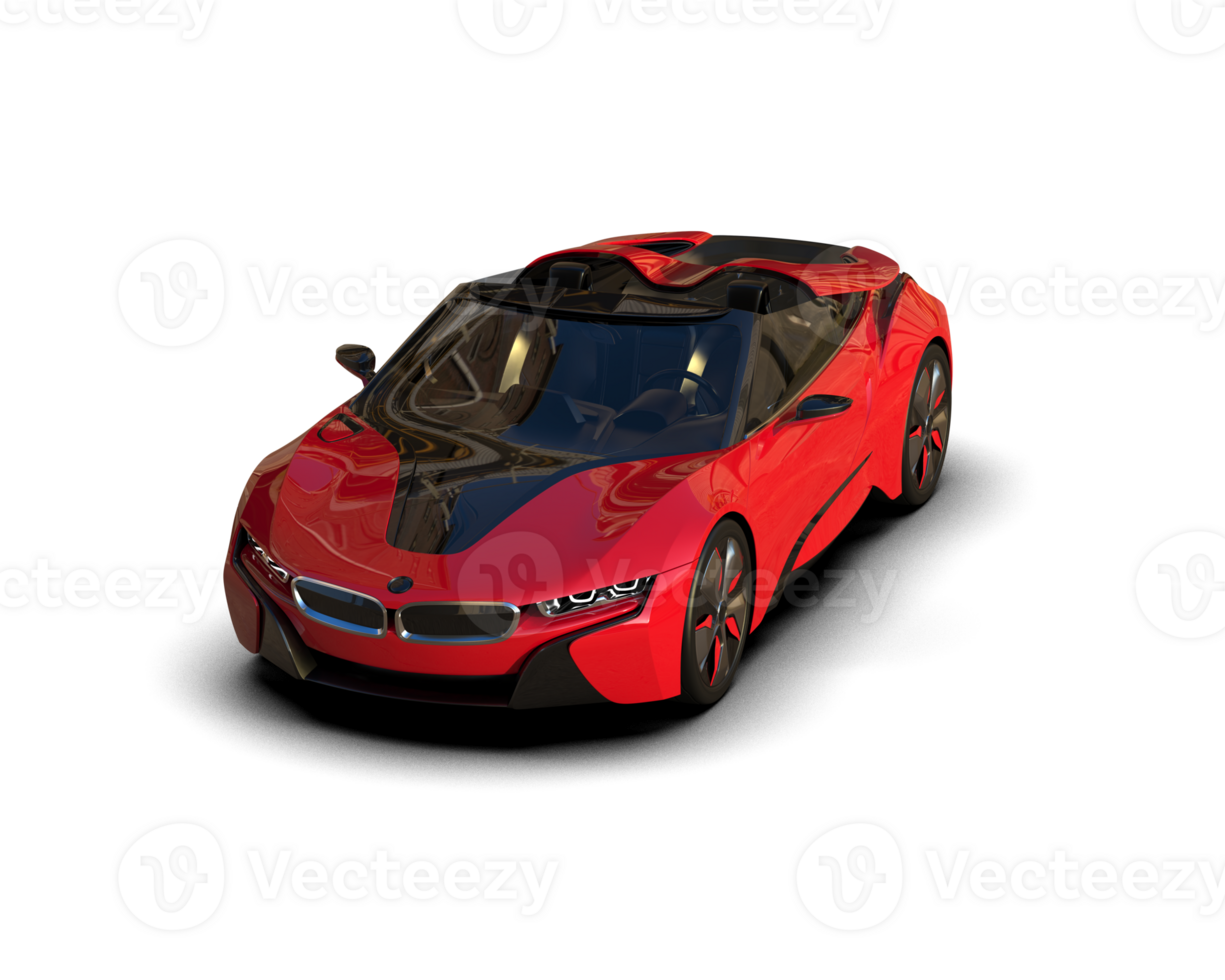 Realistic sport car isolated on background. 3d rendering - illustration png