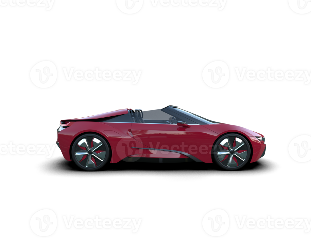 Realistic sport car isolated on background. 3d rendering - illustration png