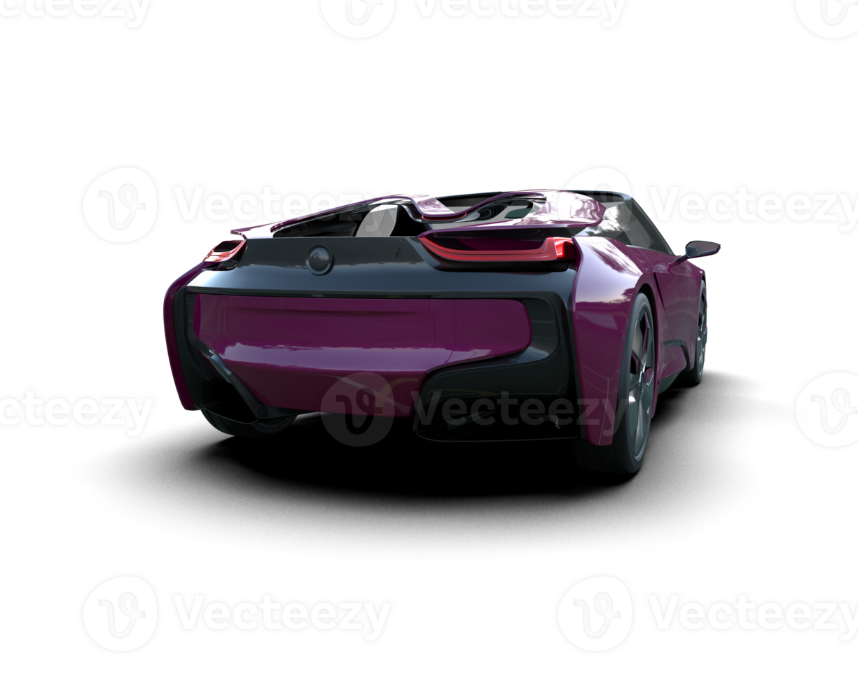 Realistic sport car isolated on background. 3d rendering - illustration png