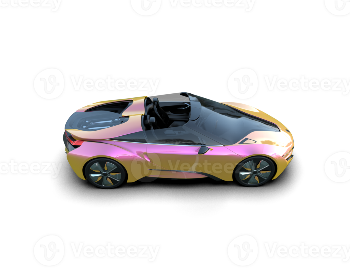 Realistic sport car isolated on background. 3d rendering - illustration png