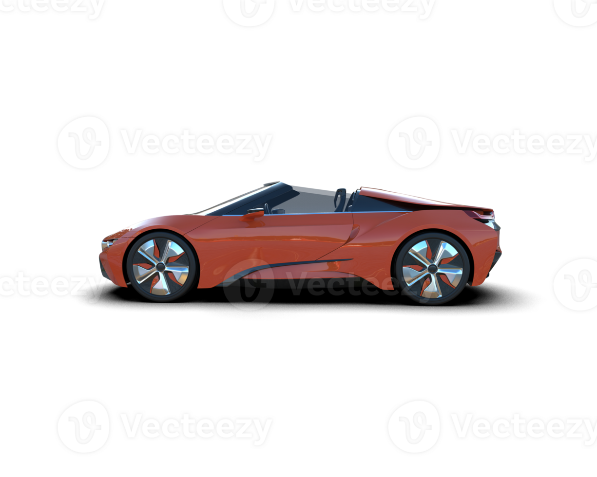 Realistic sport car isolated on background. 3d rendering - illustration png