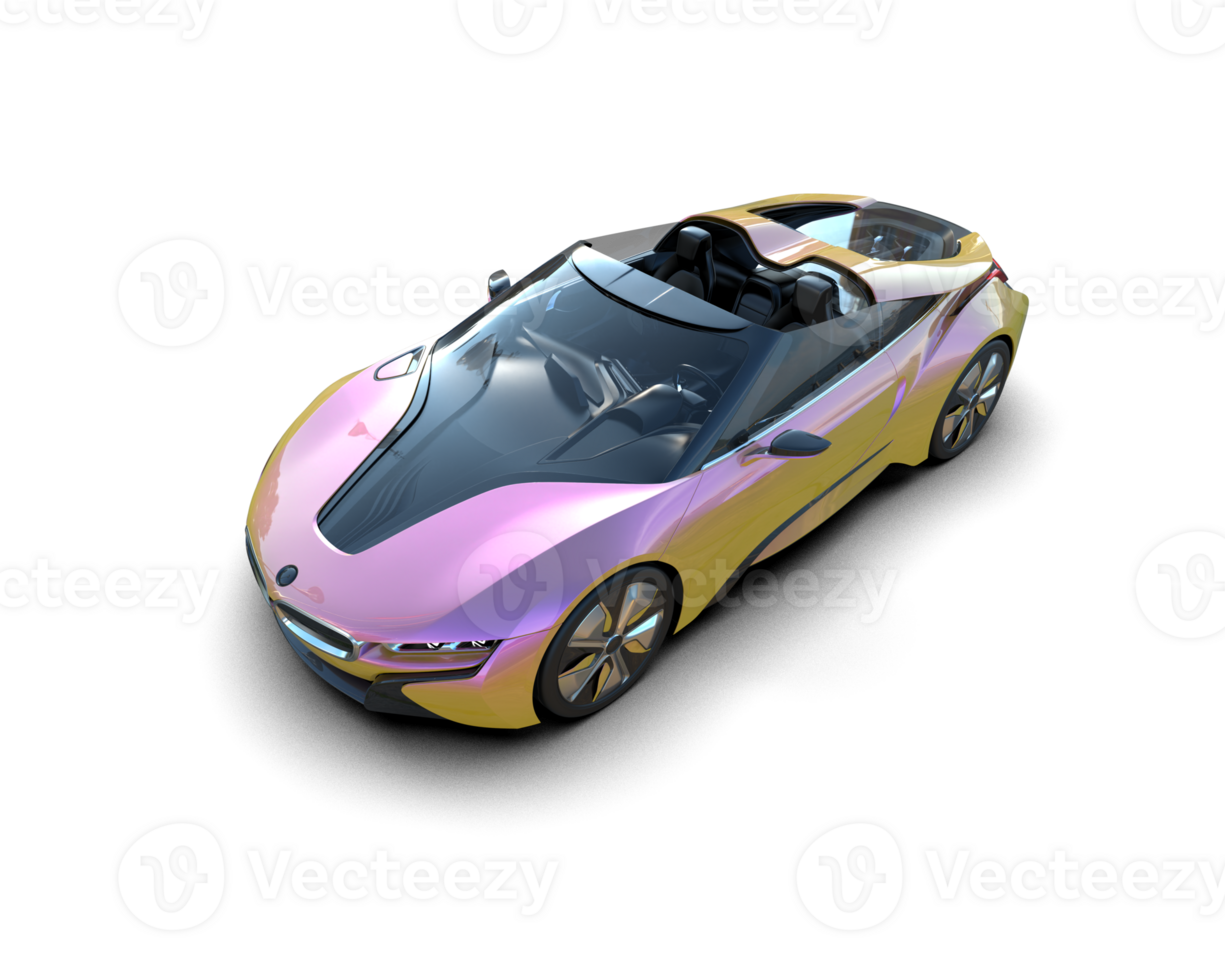 Realistic sport car isolated on background. 3d rendering - illustration png