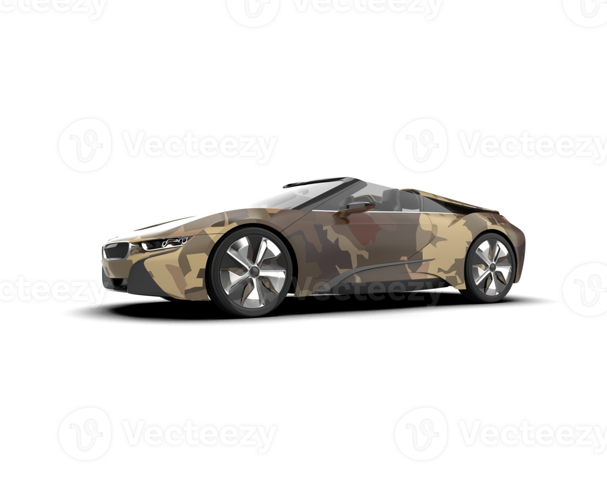 Realistic sport car isolated on background. 3d rendering - illustration png