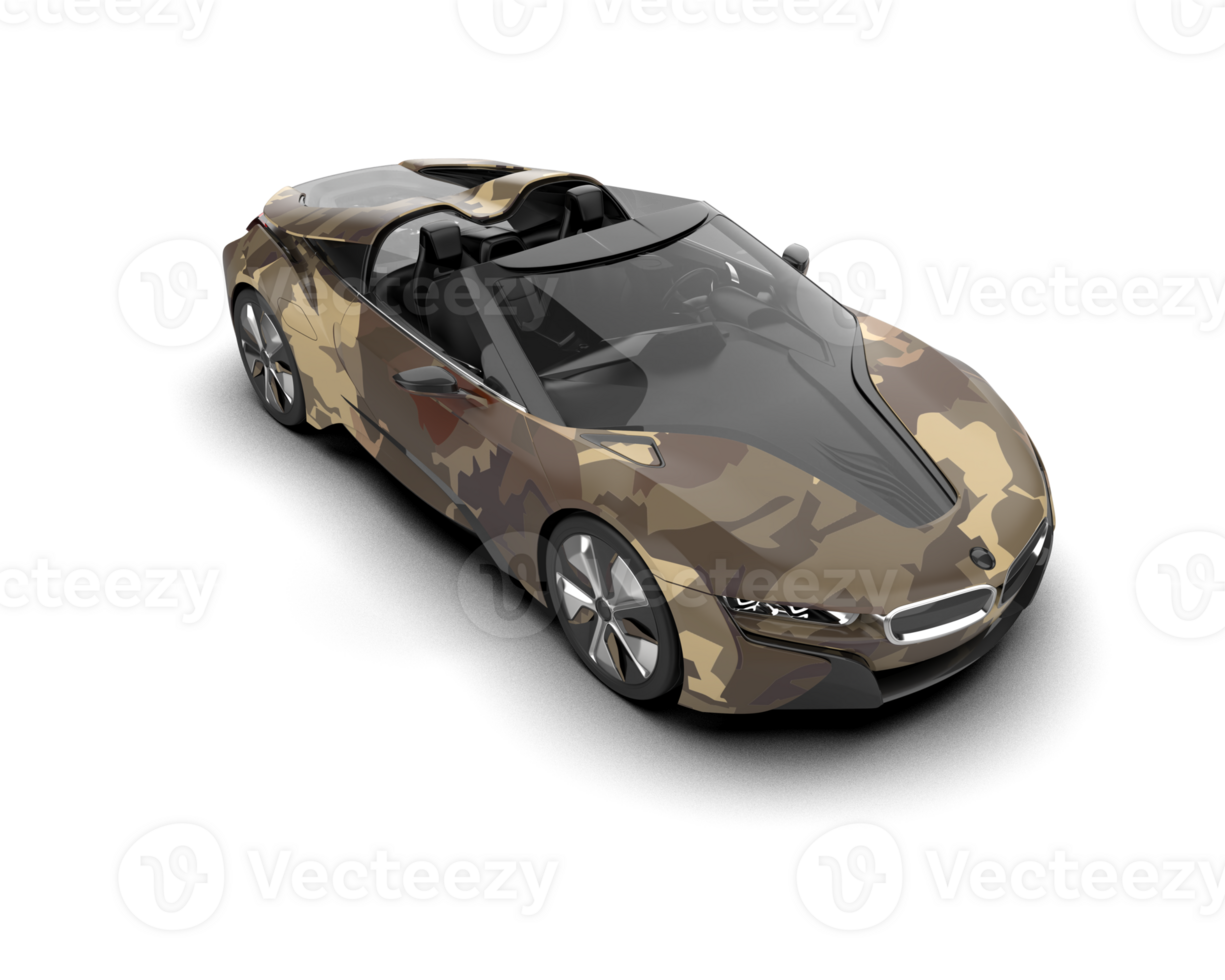 Realistic sport car isolated on background. 3d rendering - illustration png