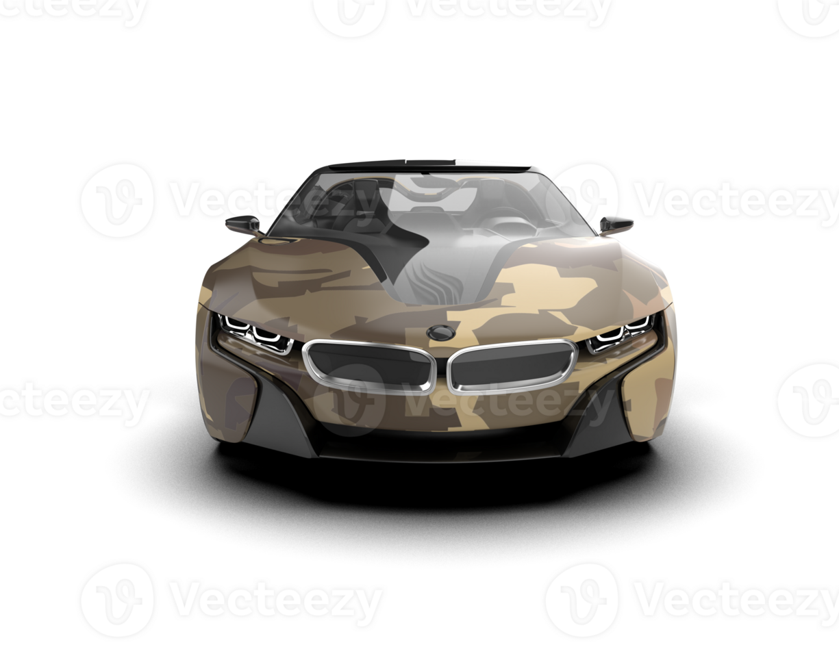 Realistic sport car isolated on background. 3d rendering - illustration png