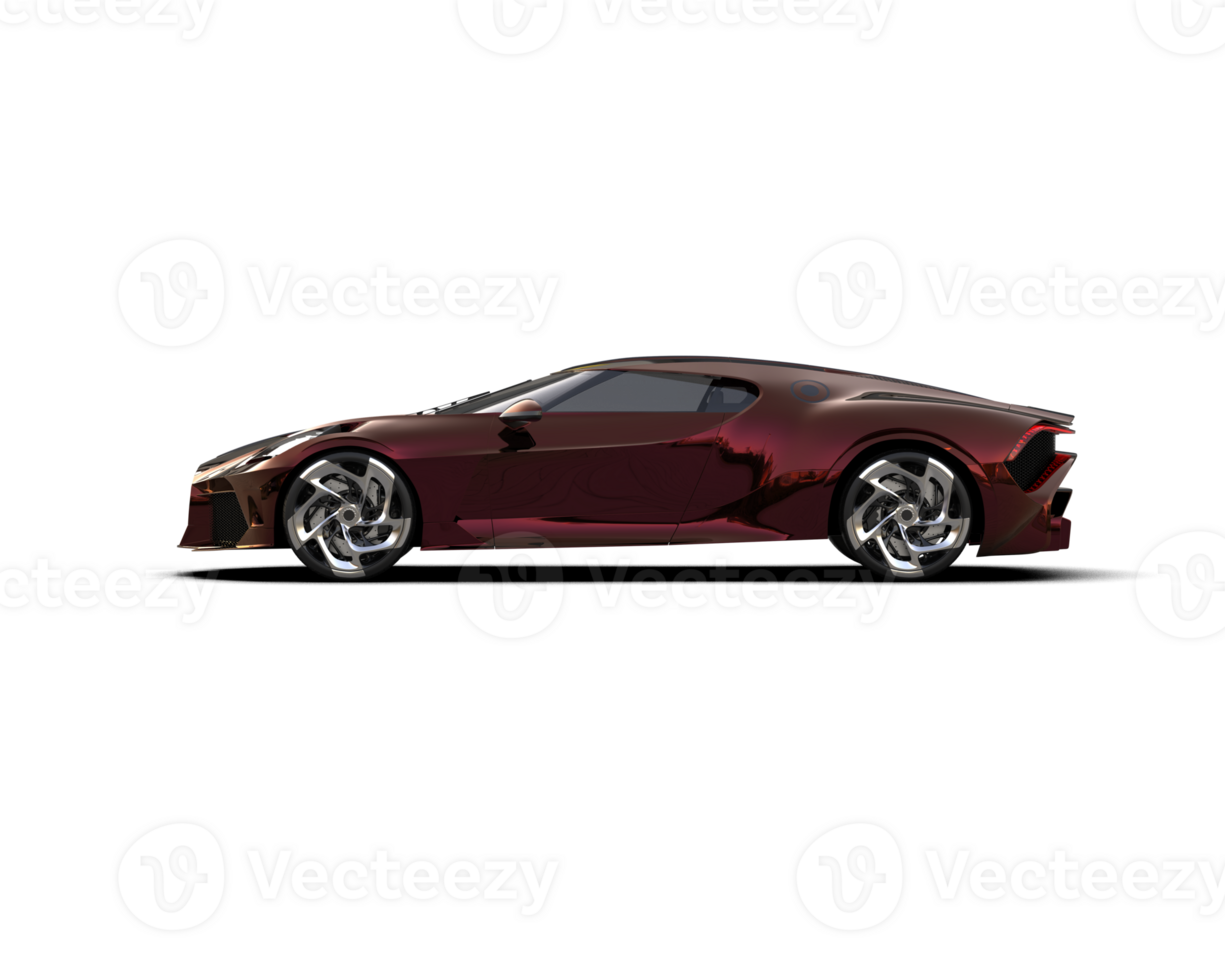 Realistic sport car isolated on background. 3d rendering - illustration png