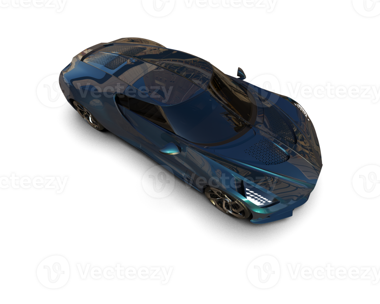 Realistic sport car isolated on background. 3d rendering - illustration png