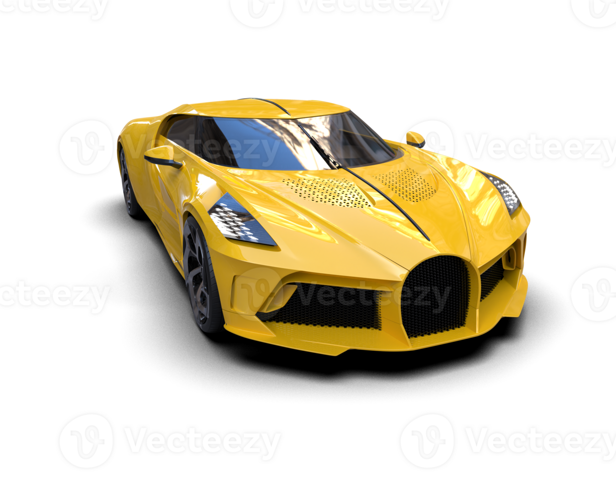 Realistic sport car isolated on background. 3d rendering - illustration png