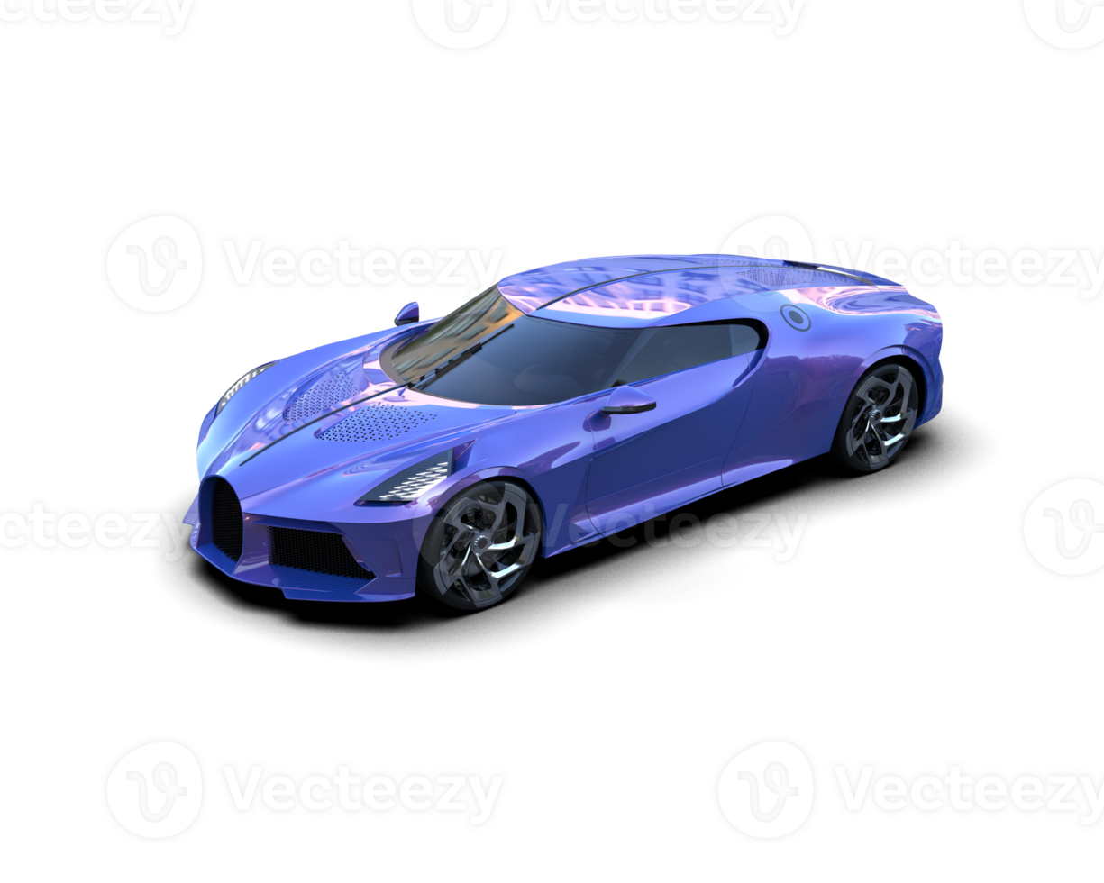 Realistic sport car isolated on background. 3d rendering - illustration png