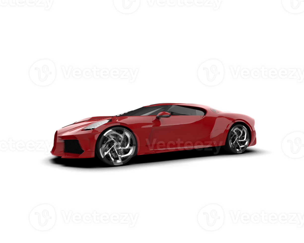 Realistic sport car isolated on background. 3d rendering - illustration png