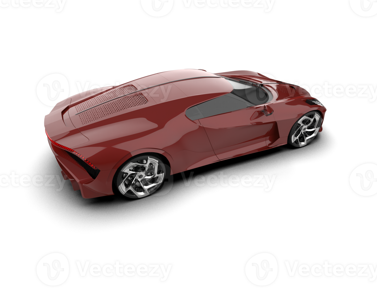 Realistic sport car isolated on background. 3d rendering - illustration png