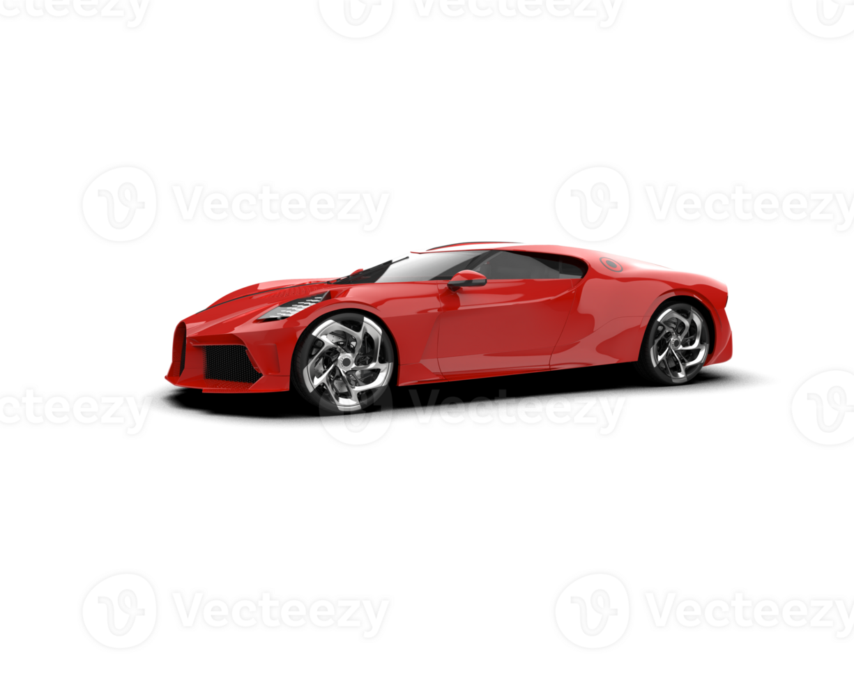 Realistic sport car isolated on background. 3d rendering - illustration png