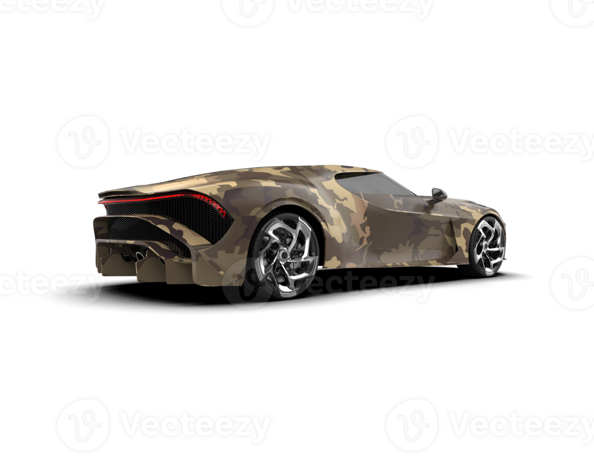 Realistic sport car isolated on background. 3d rendering - illustration png