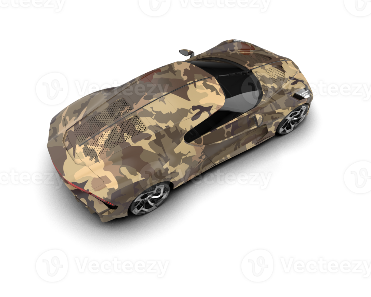 Realistic sport car isolated on background. 3d rendering - illustration png
