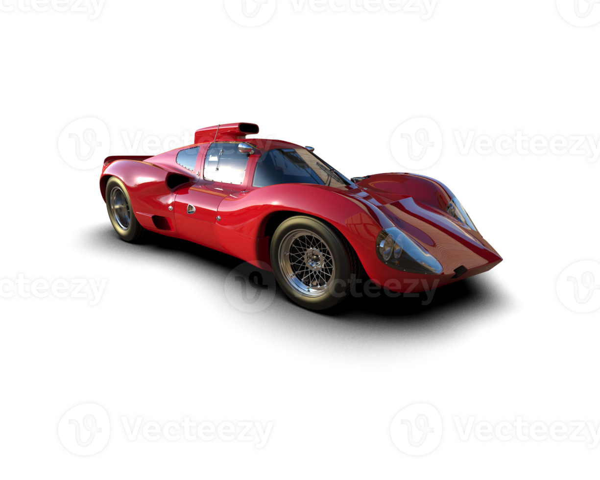 Realistic sport car isolated on background. 3d rendering - illustration png