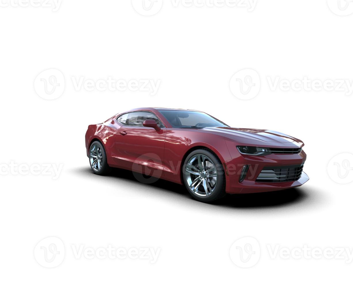 Realistic sport car isolated on background. 3d rendering - illustration png