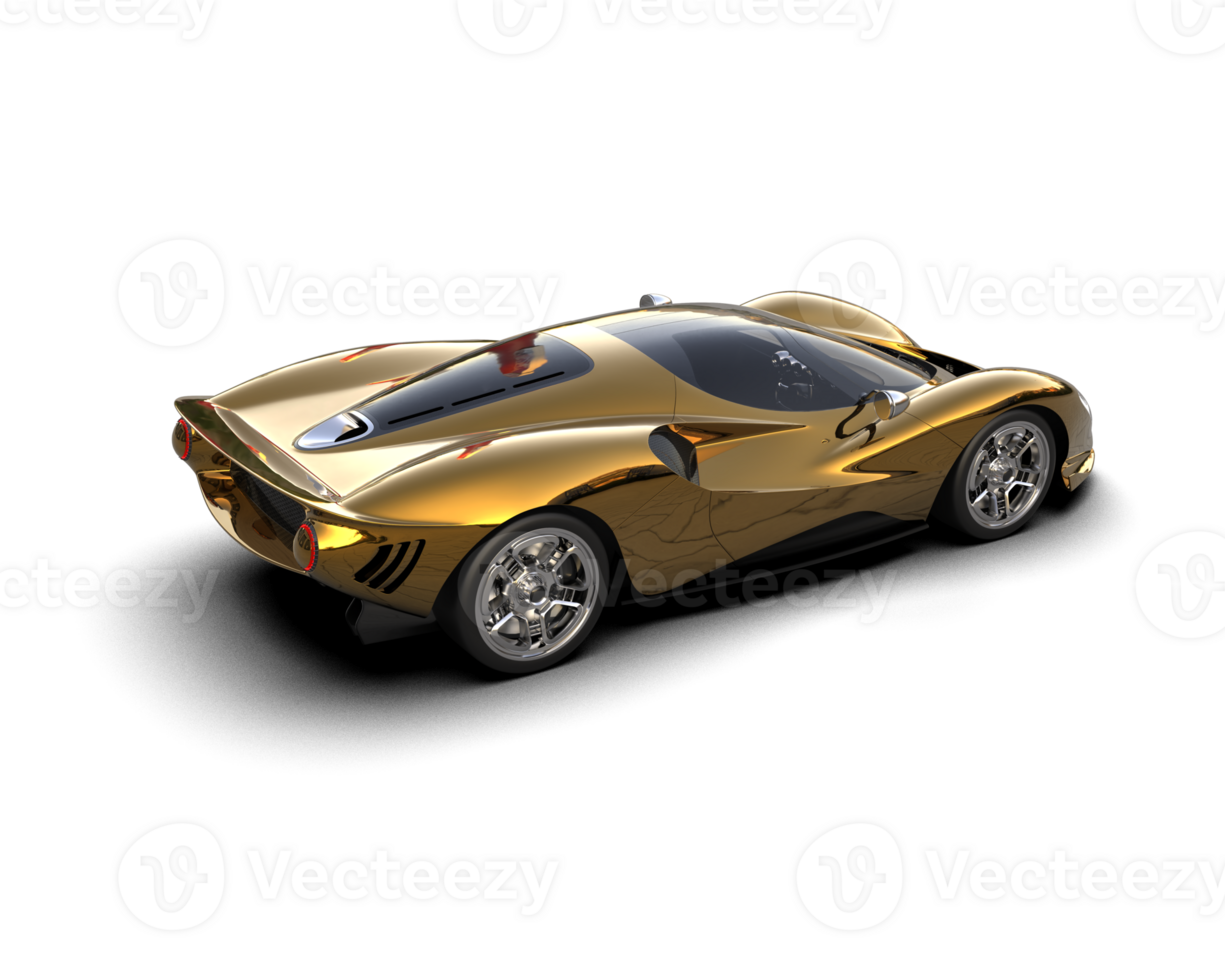 Realistic sport car isolated on background. 3d rendering - illustration png