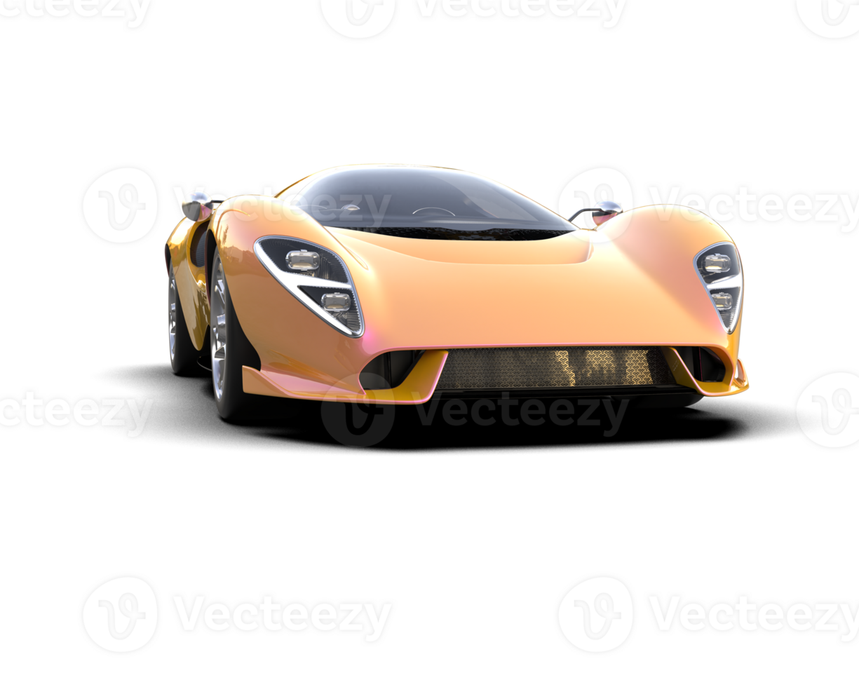 Realistic sport car isolated on background. 3d rendering - illustration png