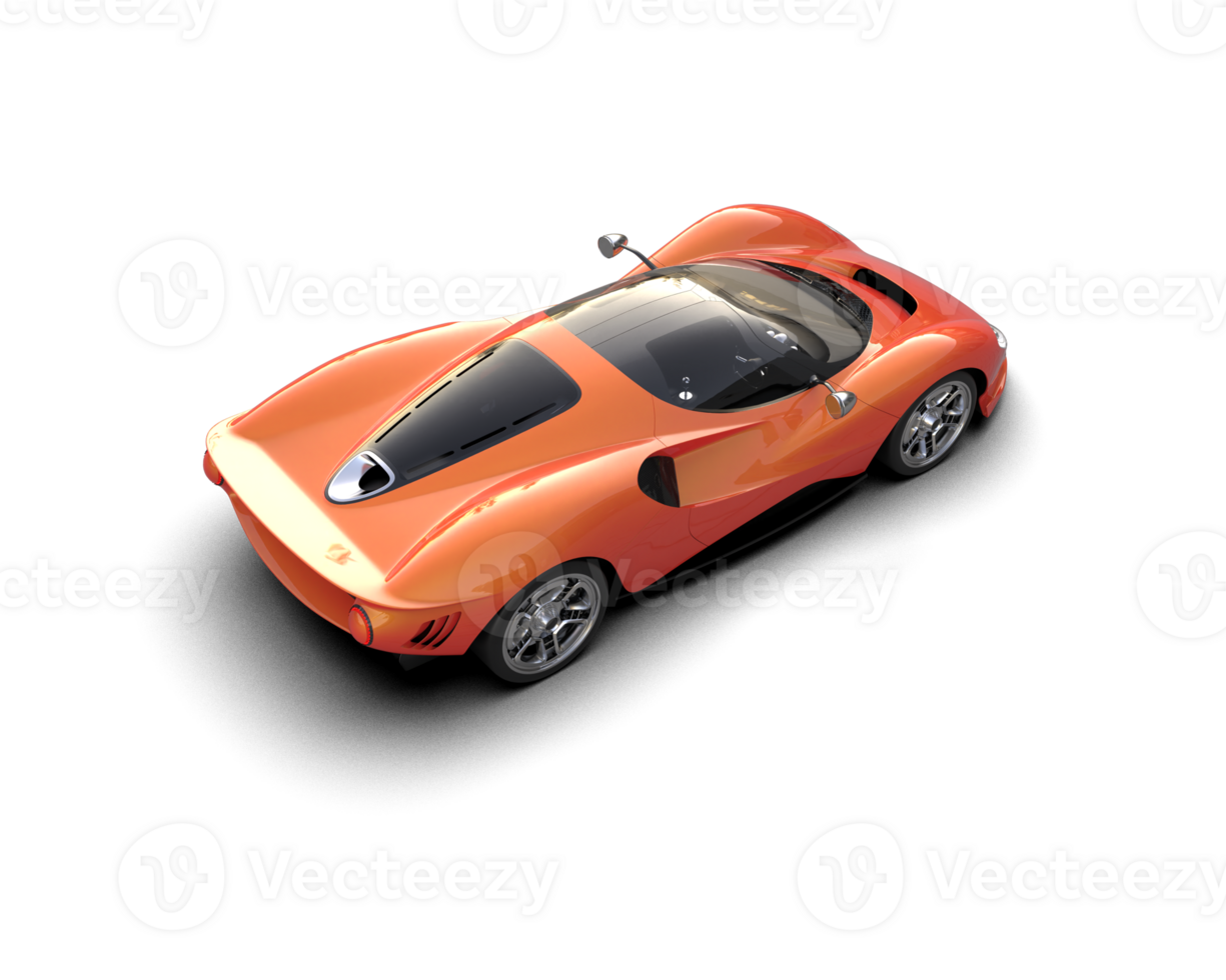 Realistic sport car isolated on background. 3d rendering - illustration png