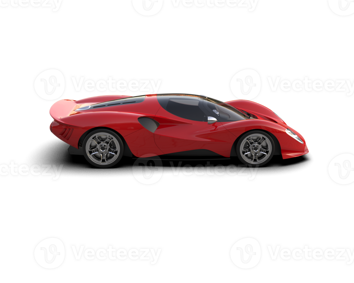 Realistic sport car isolated on background. 3d rendering - illustration png
