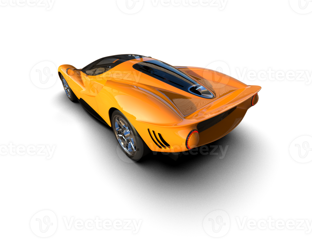 Realistic sport car isolated on background. 3d rendering - illustration png