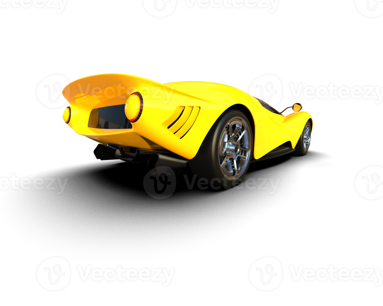 Realistic sport car isolated on background. 3d rendering - illustration png