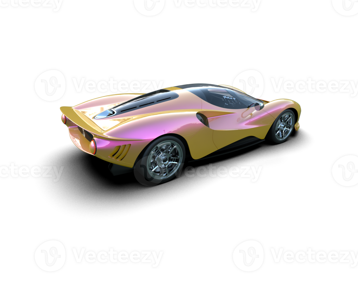 Realistic sport car isolated on background. 3d rendering - illustration png