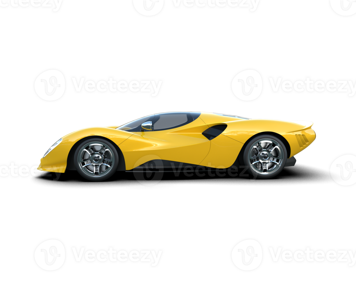 Realistic sport car isolated on background. 3d rendering - illustration png