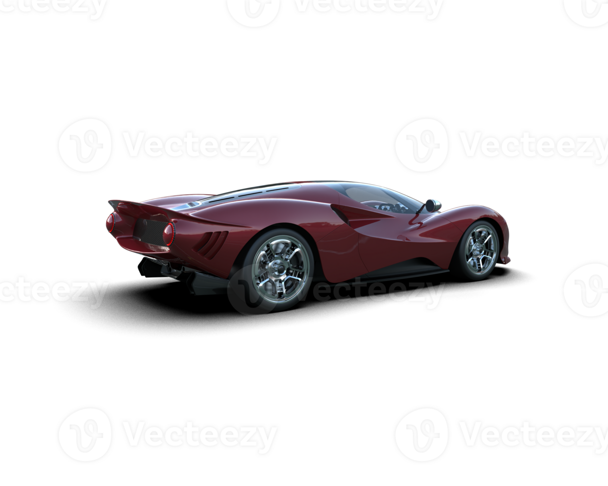 Realistic sport car isolated on background. 3d rendering - illustration png