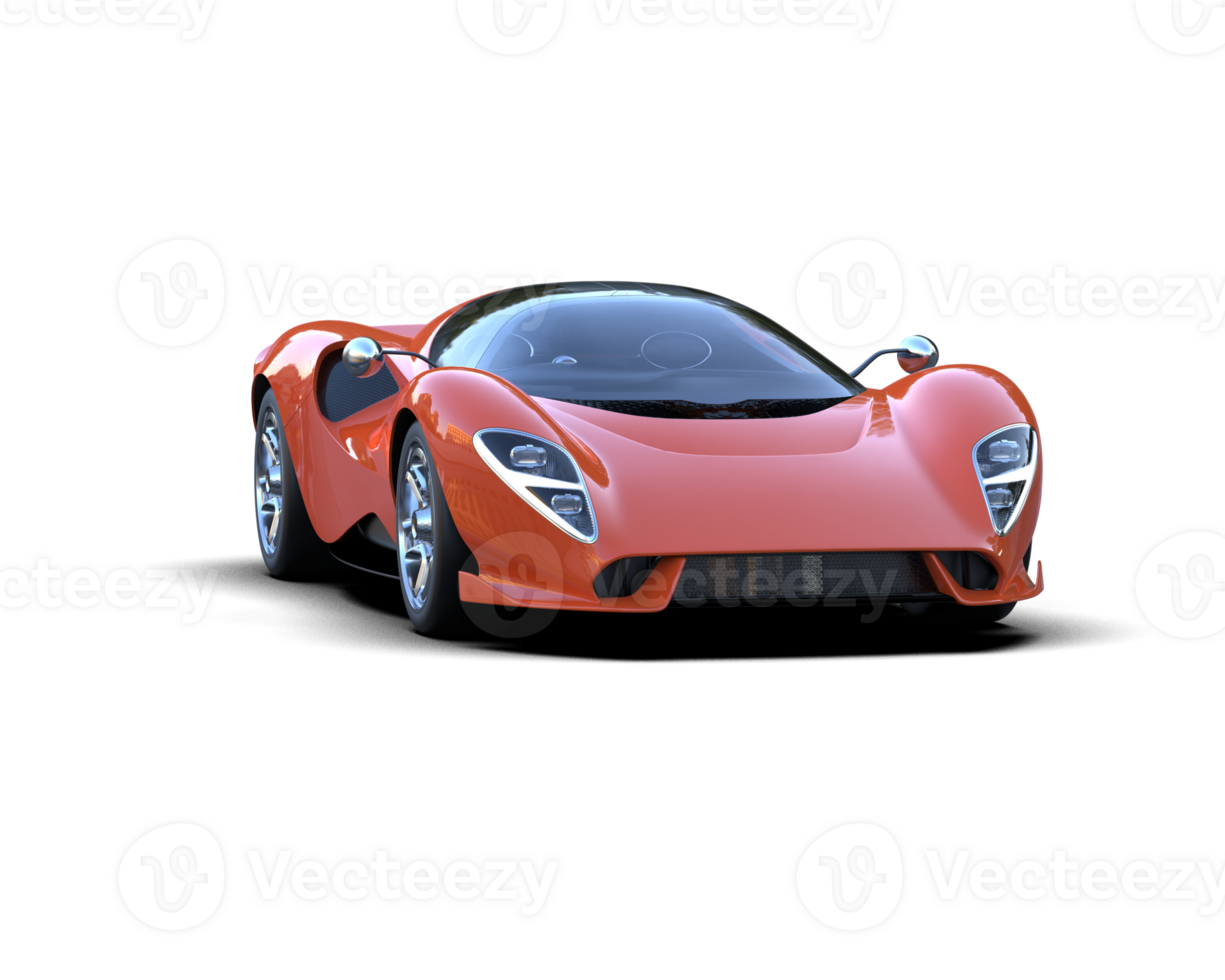 Realistic sport car isolated on background. 3d rendering - illustration png