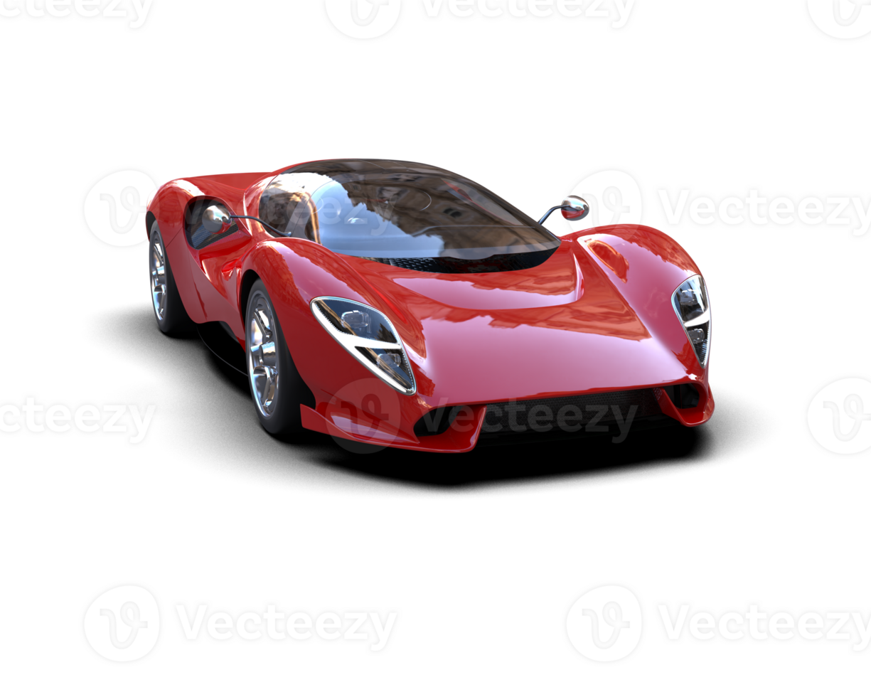 Realistic sport car isolated on background. 3d rendering - illustration png