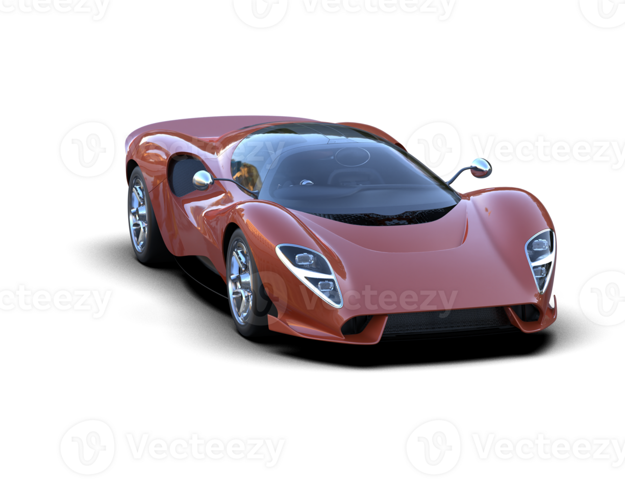 Realistic sport car isolated on background. 3d rendering - illustration png