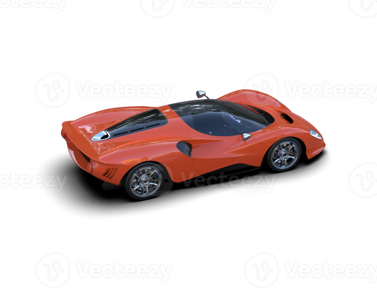 Realistic sport car isolated on background. 3d rendering - illustration png