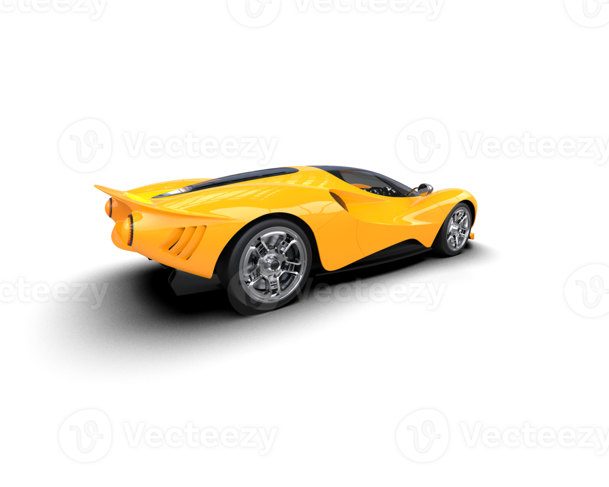 Realistic sport car isolated on background. 3d rendering - illustration png