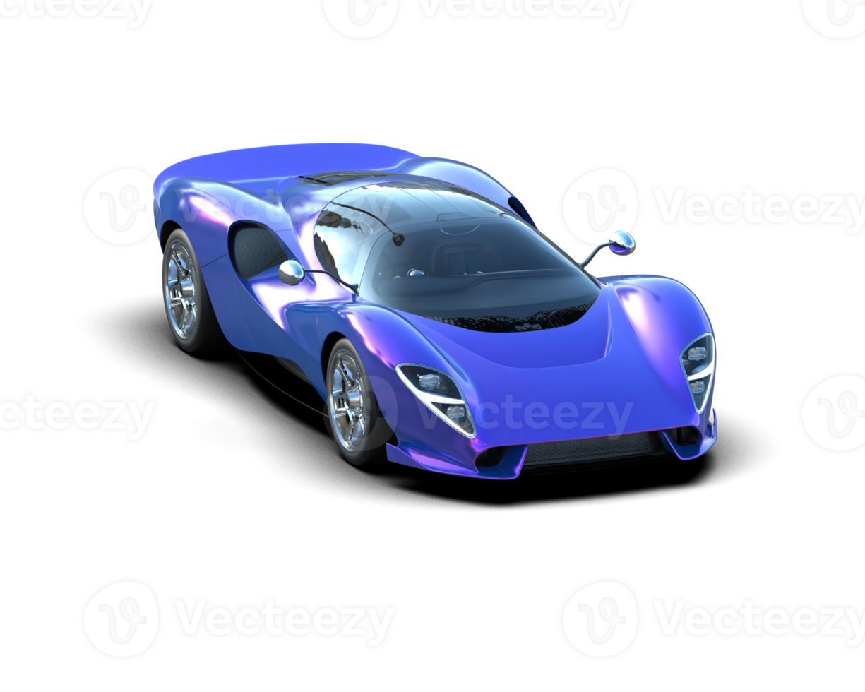 Realistic sport car isolated on background. 3d rendering - illustration png