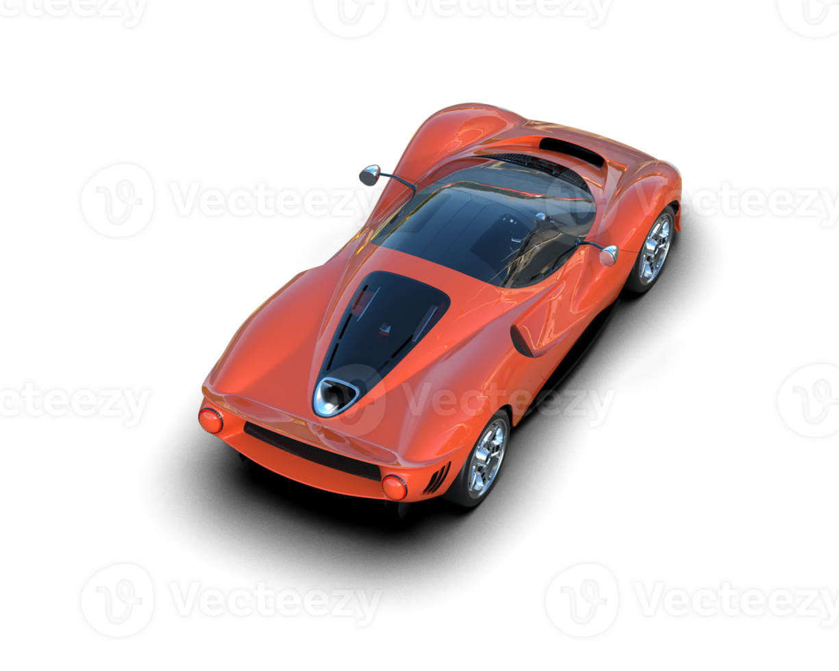 Realistic sport car isolated on background. 3d rendering - illustration png