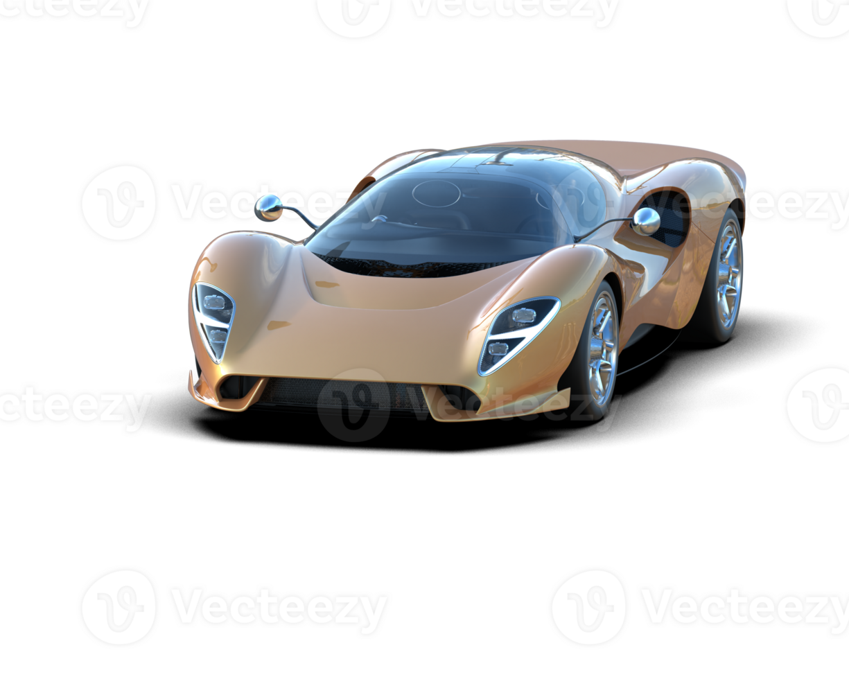 Realistic sport car isolated on background. 3d rendering - illustration png