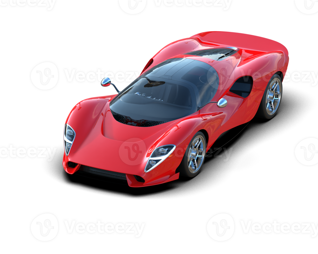 Realistic sport car isolated on background. 3d rendering - illustration png