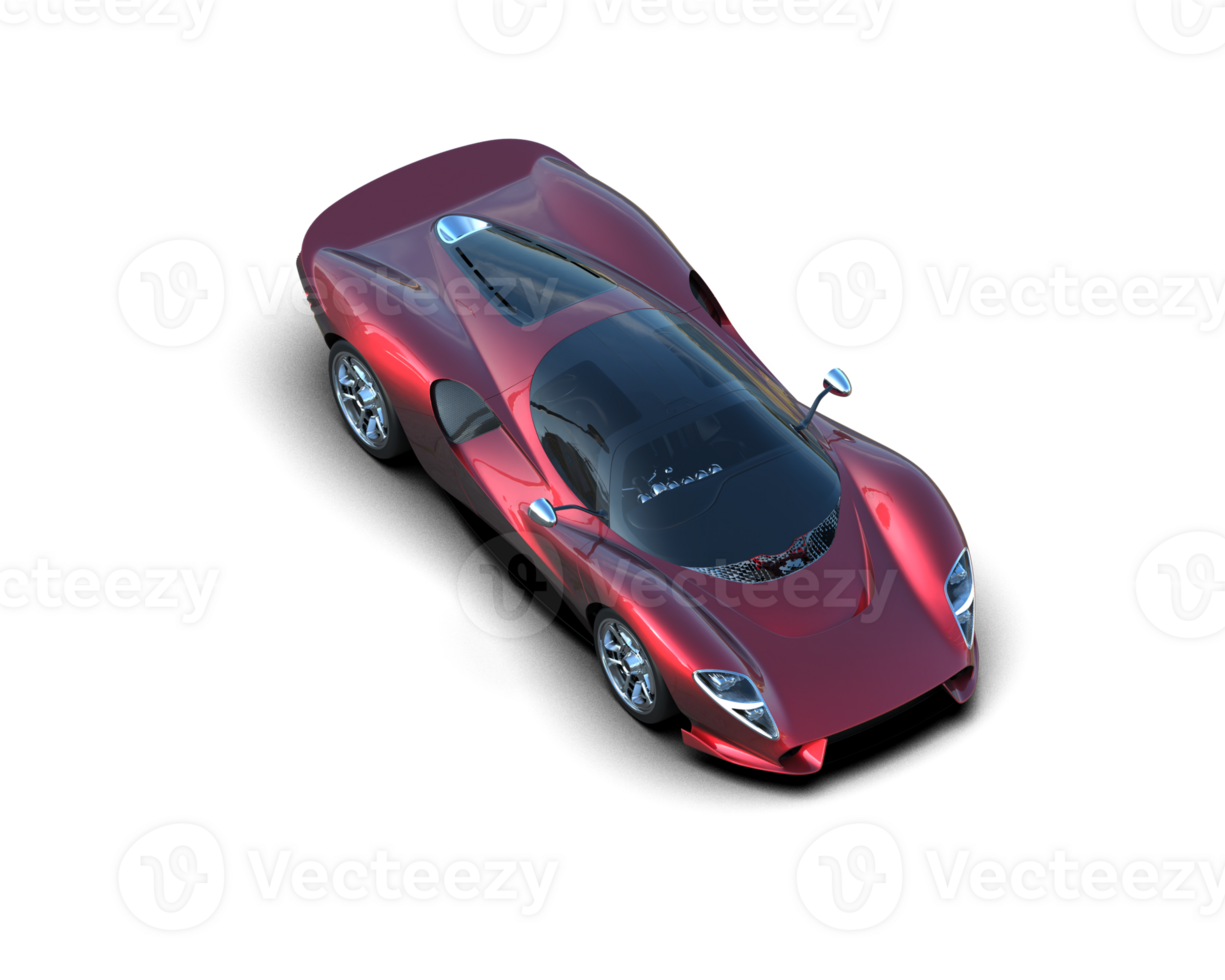 Realistic sport car isolated on background. 3d rendering - illustration png