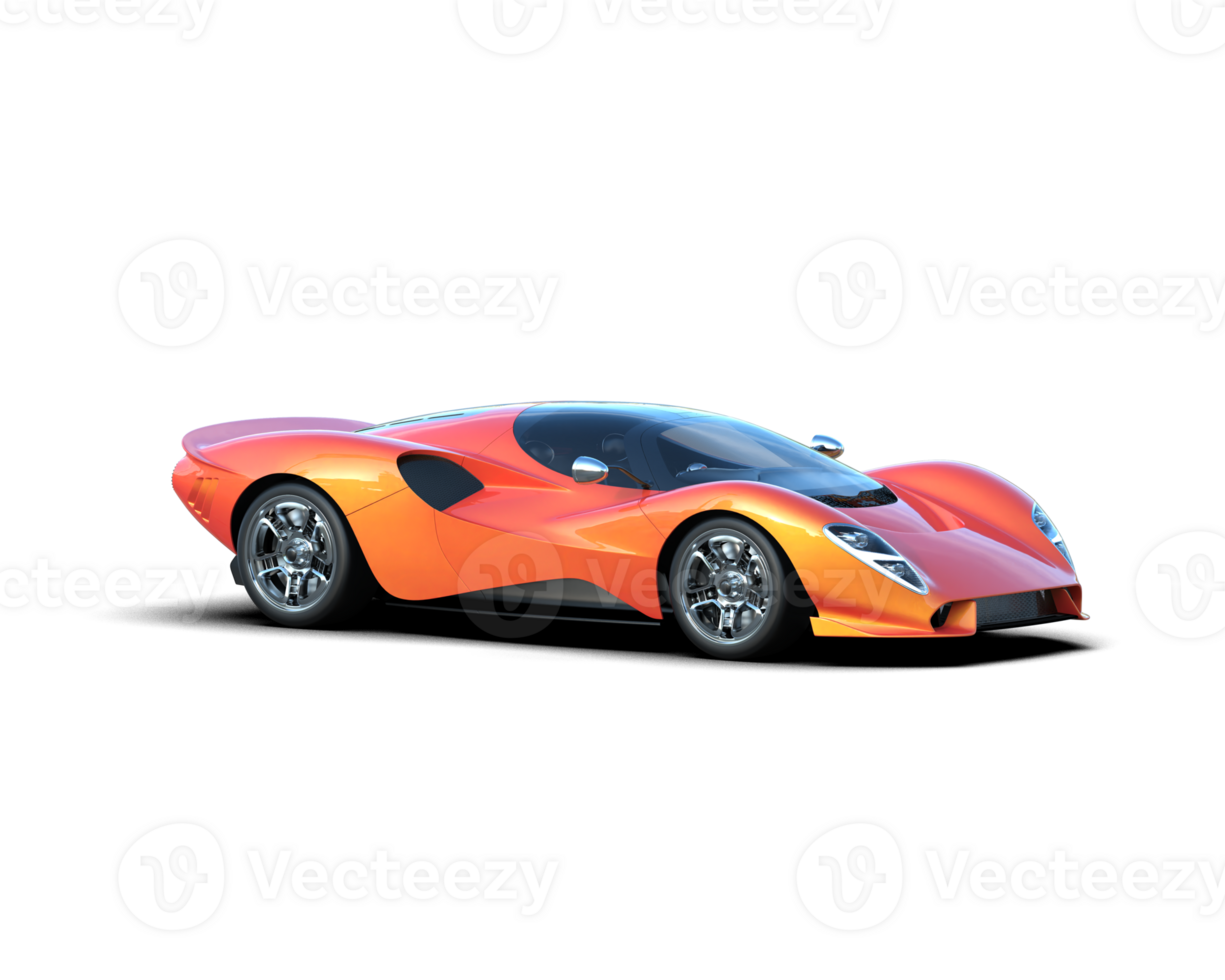 Realistic sport car isolated on background. 3d rendering - illustration png